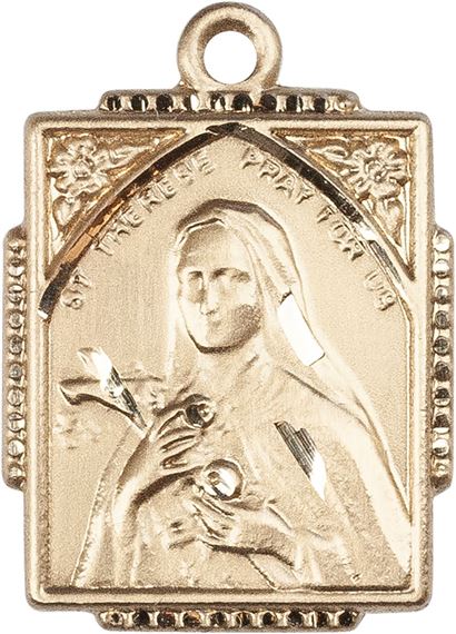 14KT GOLD ST THERESE MEDAL