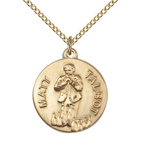 14KT GOLD FILLED MATT TALBOT PENDANT WITH CHAIN