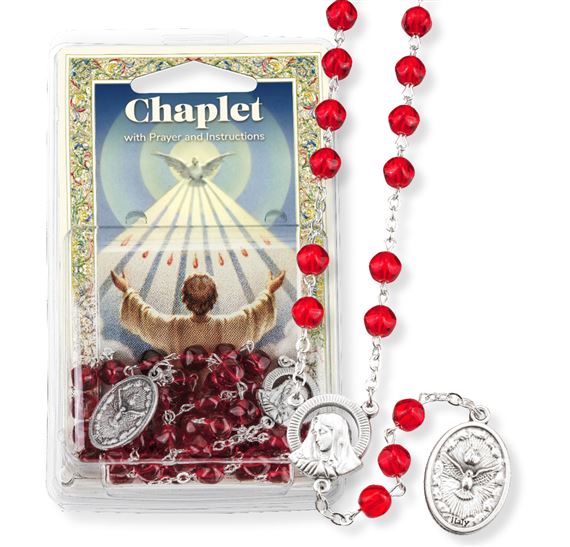 HOLY SPIRIT GLASS BEAD CHAPLET