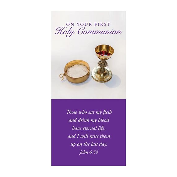 FIRST COMMUNION MONEY GREETING CARD - JOHN 6:54