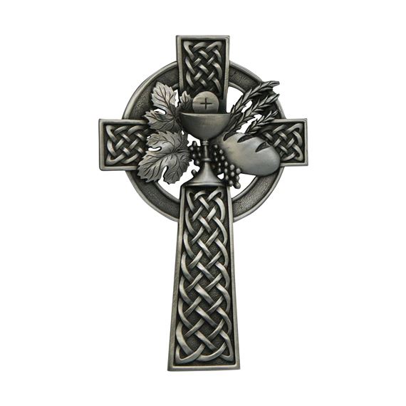 PEWTER CELTIC COMMUNION CROSS