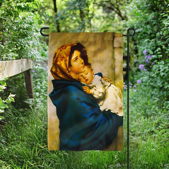 MADONNA OF THE STREETS GARDEN FLAG