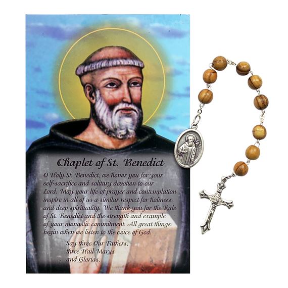ST. BENEDICT OLIVE WOOD CHAPLET