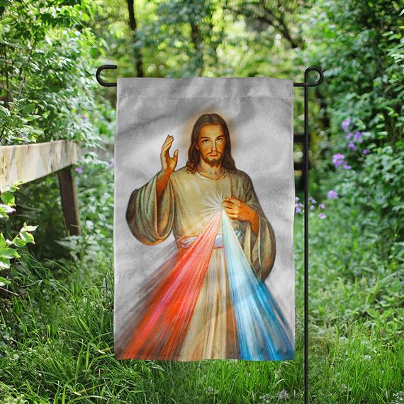 DIVINE MERCY GARDEN FLAG