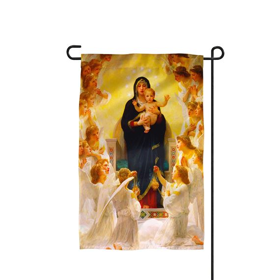 QUEEN OF THE ANGELS GARDEN FLAG