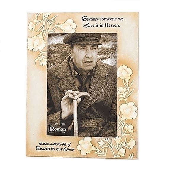 FLORAL MEMORIAL PICTURE FRAME