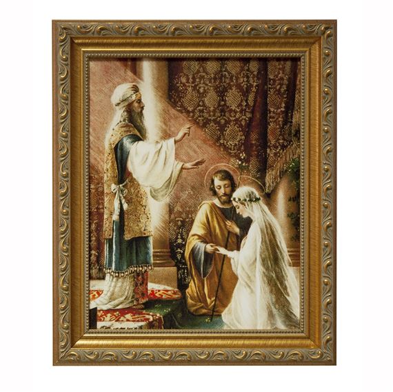 MARRIAGE OF MARY AND ST JOSEPH - FRAMED - 10" X 12"