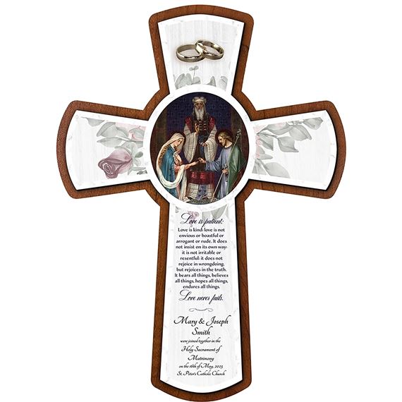 PERSONALIZED WALL CROSS - MARRIAGE