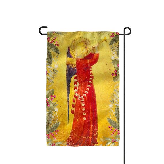 TRUMPETING ANGEL GARDEN FLAG