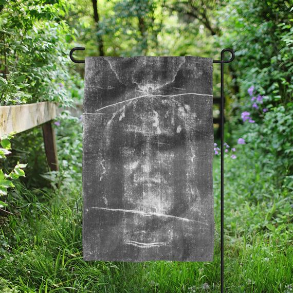 SHROUD OF TURIN GARDEN FLAG