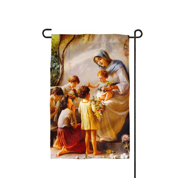 MARY AND THE CHILDREN GARDEN FLAG