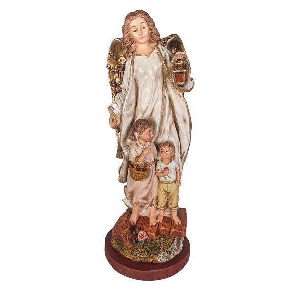 GUARDIAN ANGEL STATUE - 12 7/8"