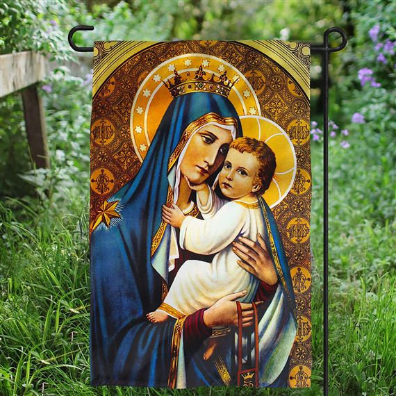 OUR LADY OF MT. CARMEL GARDEN FLAG