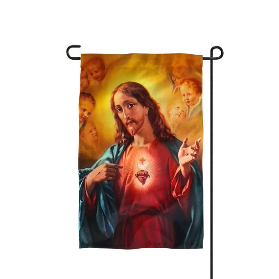 SACRED HEART OF JESUS GARDEN FLAG