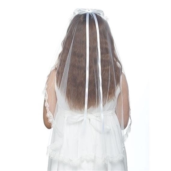 FIRST COMMUNION VEIL WITH RIBBON