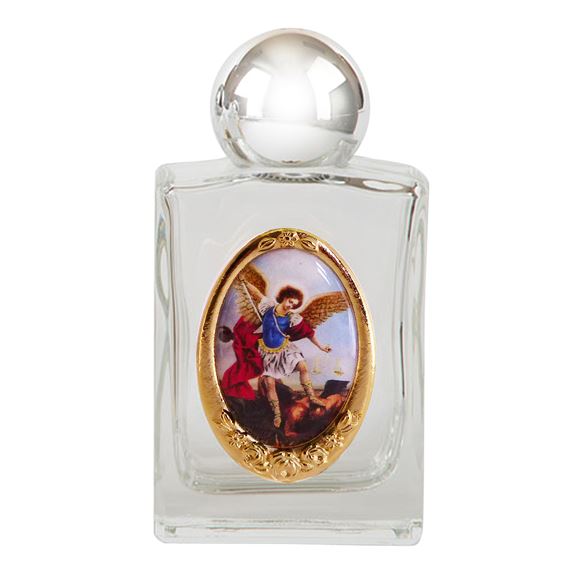 ST. MICHAEL HOLY WATER BOTTLE (GLASS)