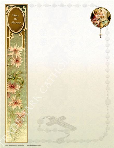 ROSARY STATIONERY - PACK OF 50 SHEETS