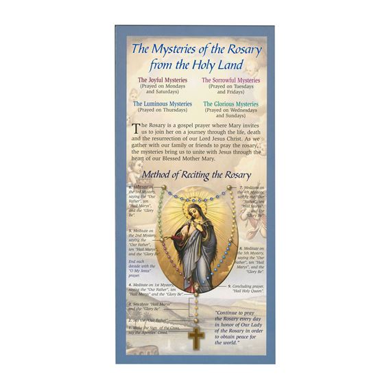 MYSTERIES OF THE ROSARY LAMINATED PAMPHLET