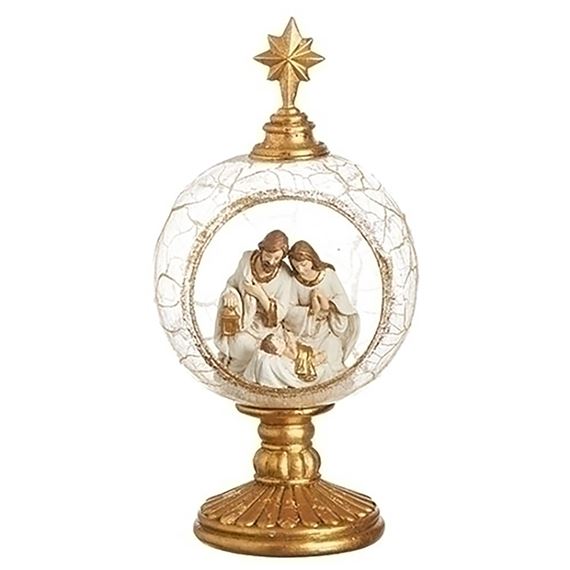 HOLY FAMILY IN DECORATIVE GLASS ORB