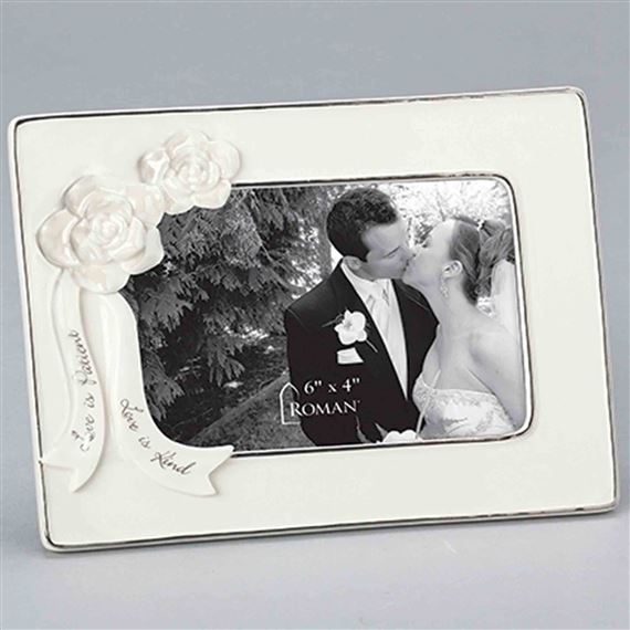 LOVE IS PATIENT LOVE IS KIND PORCELAIN WEDDING FRAME