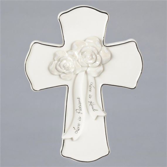 LOVE IS PATIENT, LOVE IS KIND WEDDING WALL CROSS
