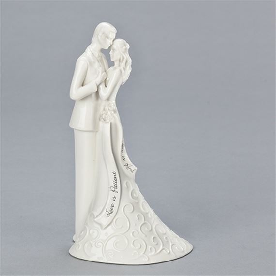 LOVE IS PATIENT WEDDING/ANNIVERSARY CAKE TOPPER - 8½"