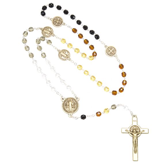 ST. BENEDICT ROSARY WITH MEDALS - BOXED