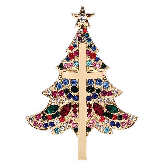 CHRISTMAS TREE CROSS PIN