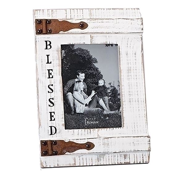BLESSED WOODEN DOOR PICTURE FRAME