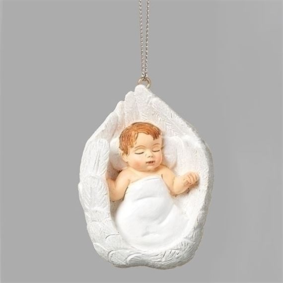 BABY IN WINGS FIRST CHRISTMAS ORNAMENT