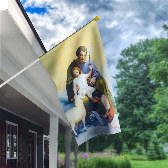 ST. JOSEPH GUARDIAN OF SONS HOUSE FLAG