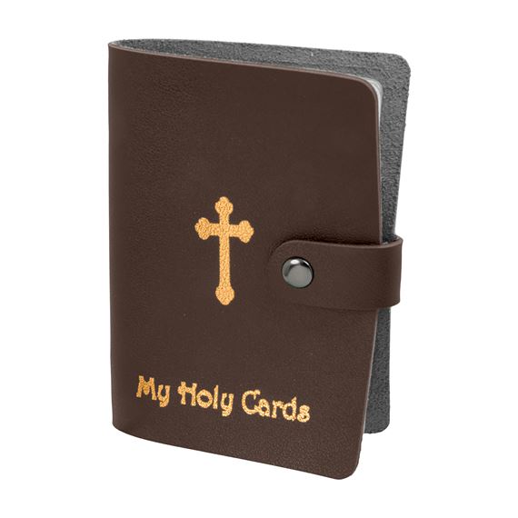 HOLY CARD COLLECTION BOOK - BROWN