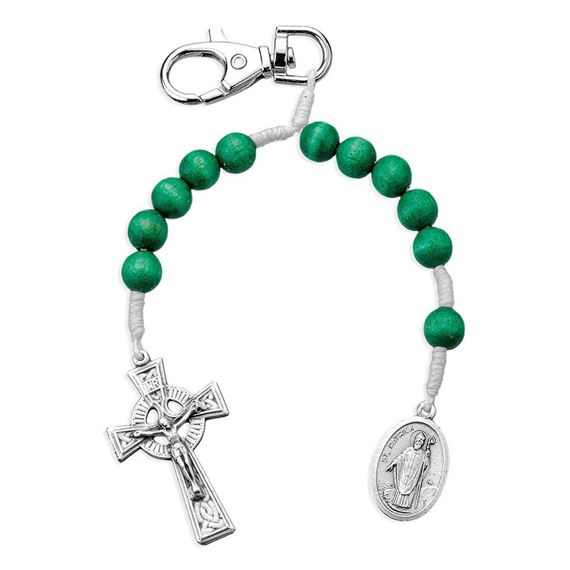 ST. PATRICK BACKPACK/BELT LOOP ROSARY CLIP
