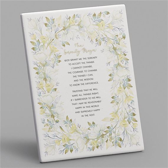 SERENITY PRAYER PLAQUE WITH EASEL BACK - 8"