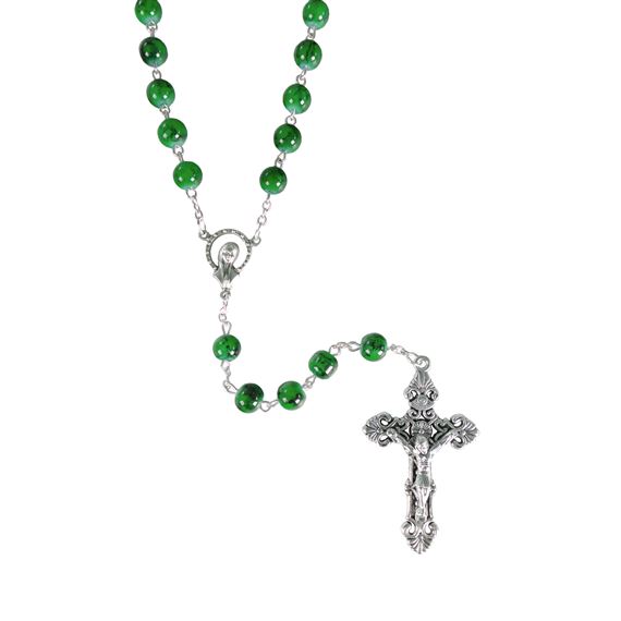 IRISH GREEN BEAD ROSARY