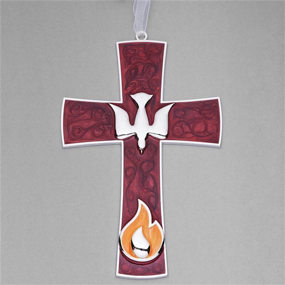 CONFIRMATION WALL CROSS WITH DOVE & FLAME