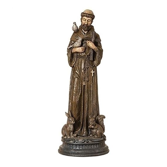 ST. FRANCIS GARDEN STATUE DISTRESSED LOOK 30-INCH