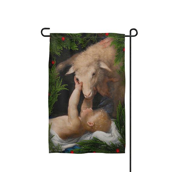 BEHOLD THE LAMB OF GOD GARDEN FLAG