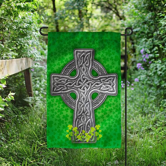 CELTIC CROSS GARDEN FLAG