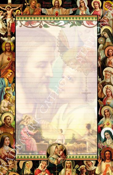 HEAVENLY COLLAGE STATIONERY - PACK OF 50 NOTE SHEETS (5½” x 8½”)