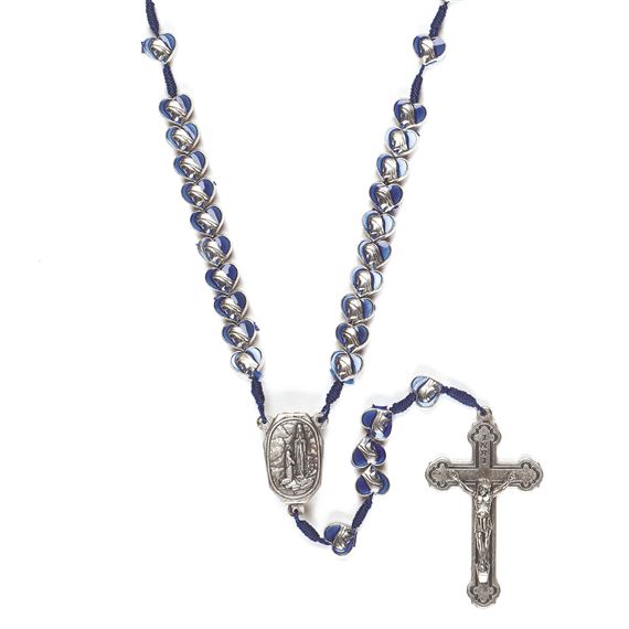 OUR LADY OF LOURDES ROSARY WITH HEART SHAPED BEADS
