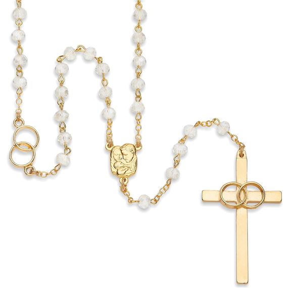 WEDDING ROSARY WITH HOLY FAMILY CENTERPIECE