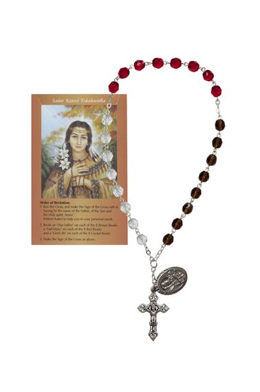 CHAPLET OF ST. KATERI TEKAKWITHA WITH CARD