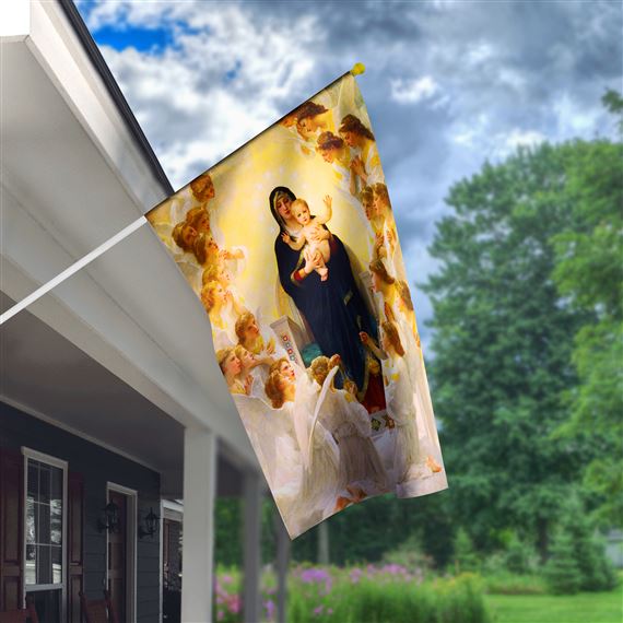 QUEEN OF THE ANGELS HOUSE FLAG