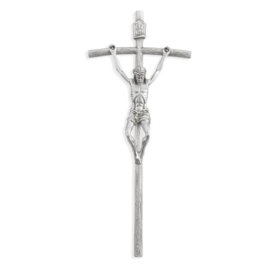 GENUINE PEWTER PAPAL CRUCIFIX