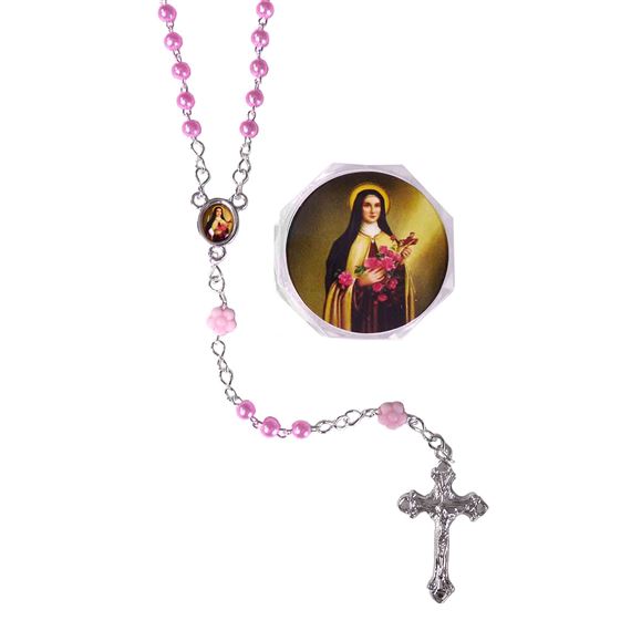 ST. THERESE ROSARY - PINK PEARL