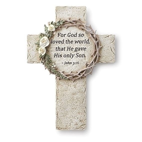 CROWN OF THORNS WALL CROSS - 8"