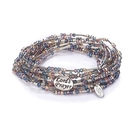 THE LORD'S PRAYER - MORSE CODE WRAP - MULTICOLOR BEADS