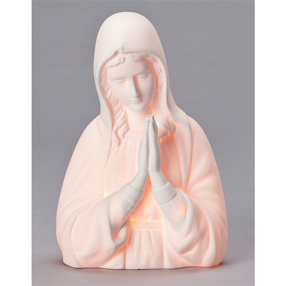 PRAYING MARY PORCELAIN NIGHT LIGHT