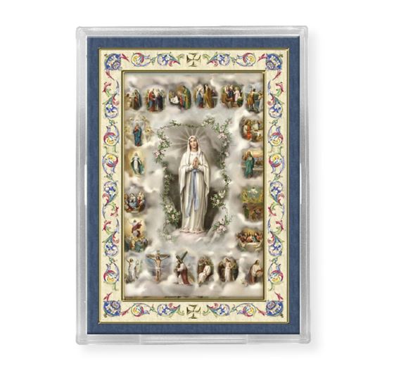 MYSTERIES OF THE ROSARY MAGNETIC WITH EASEL FRAME